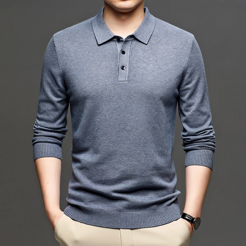 Men's Premium Lapel Knit Pullover — Sharp Style for High-Performance Men