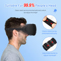 3D Contoured Sleep Mask — Zero Eye Pressure Blackout for Travel & Deep Sleep