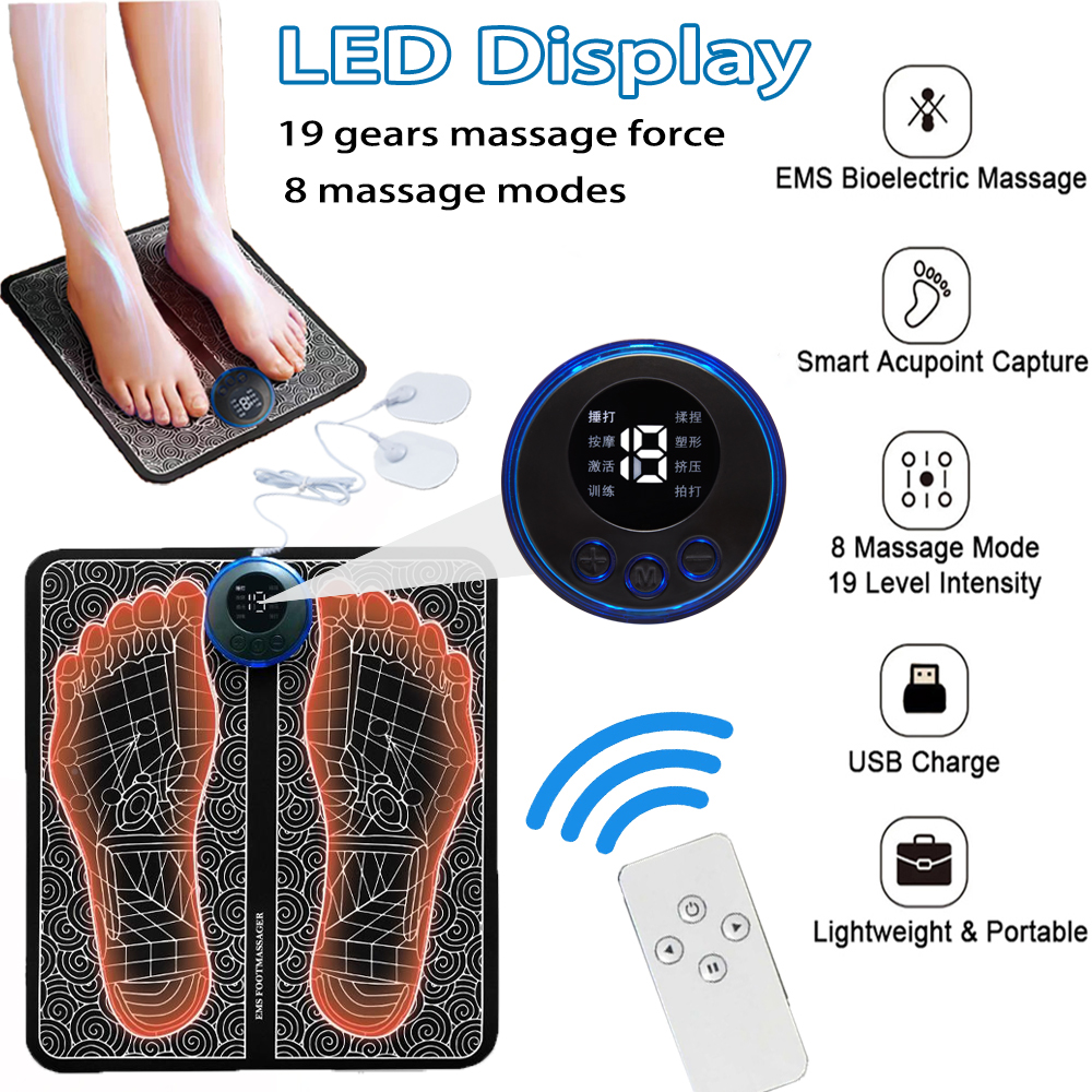 EMS Foot Massage Pad — Electrical Stimulation for Circulation & Fatigue Recovery