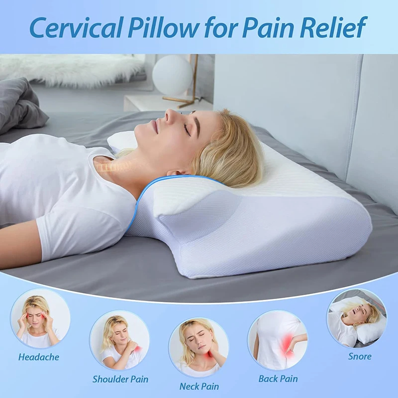 Memory Foam Travel Neck Pillow — Cervical Support for Flights, Trains & Long Drives