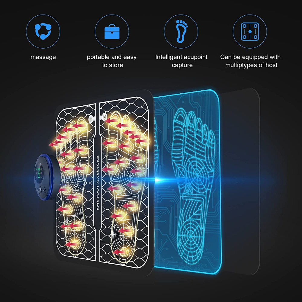EMS Foot Massage Pad — Electrical Stimulation for Circulation & Fatigue Recovery