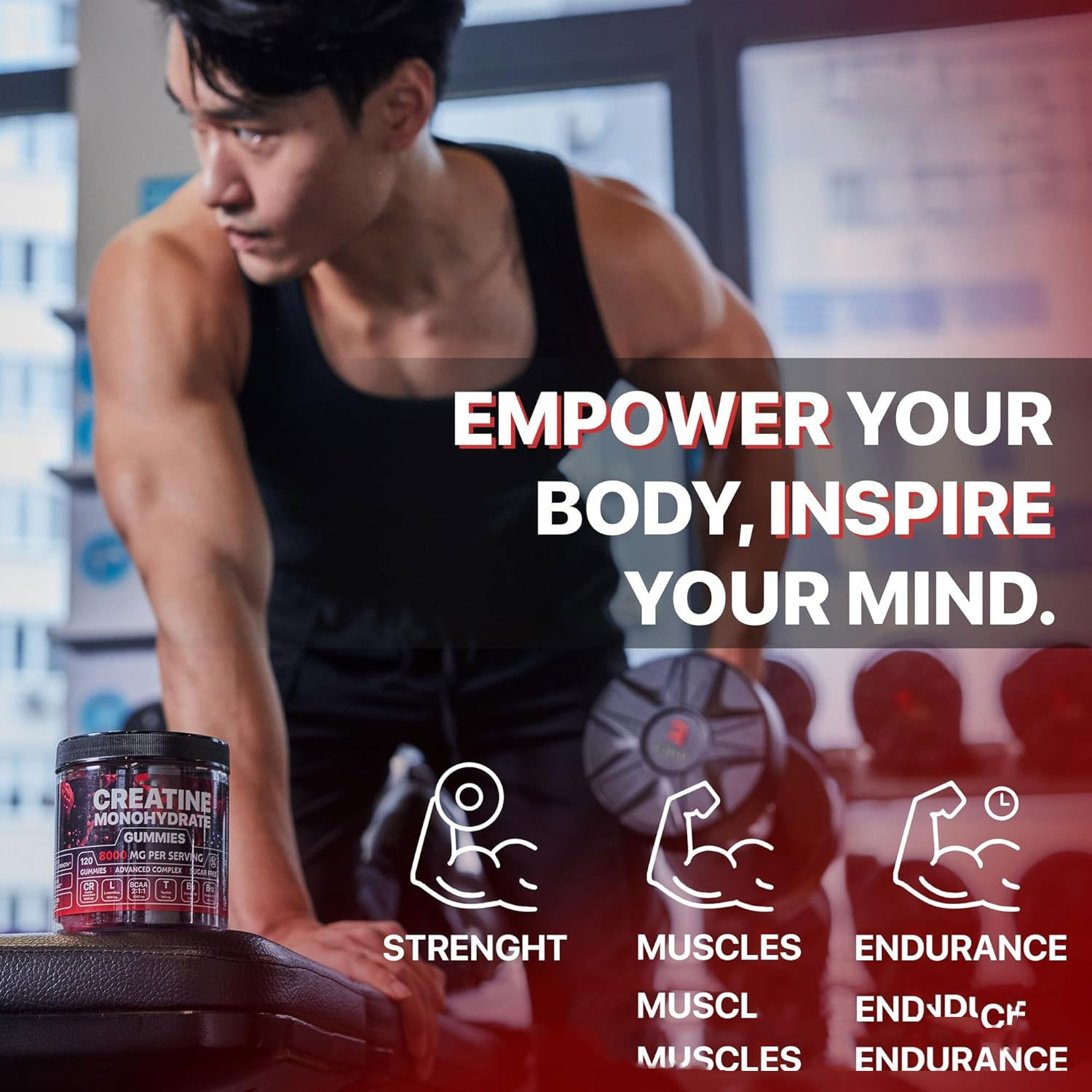 Muscle Boost Creatine Gummies — Train Harder, Recover Faster
