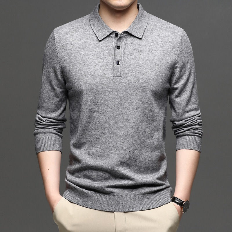 Men's Premium Lapel Knit Pullover — Sharp Style for High-Performance Men