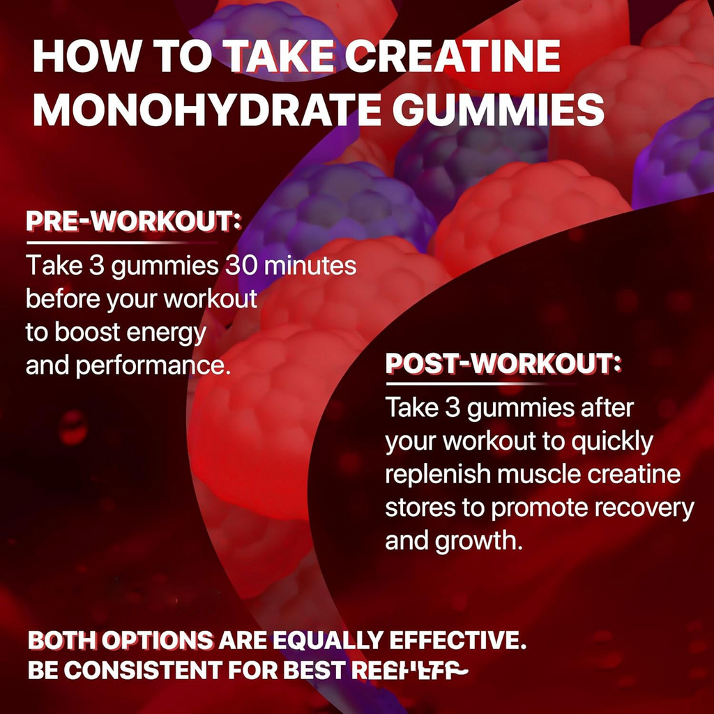 Muscle Boost Creatine Gummies — Train Harder, Recover Faster