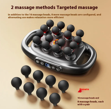 Deep Tissue Percussion Massage Gun — 16-Head Recovery System for Serious Athletes
