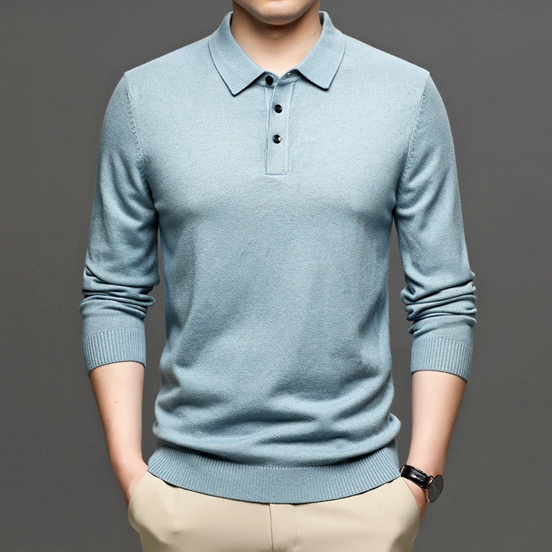 Men's Premium Lapel Knit Pullover — Sharp Style for High-Performance Men