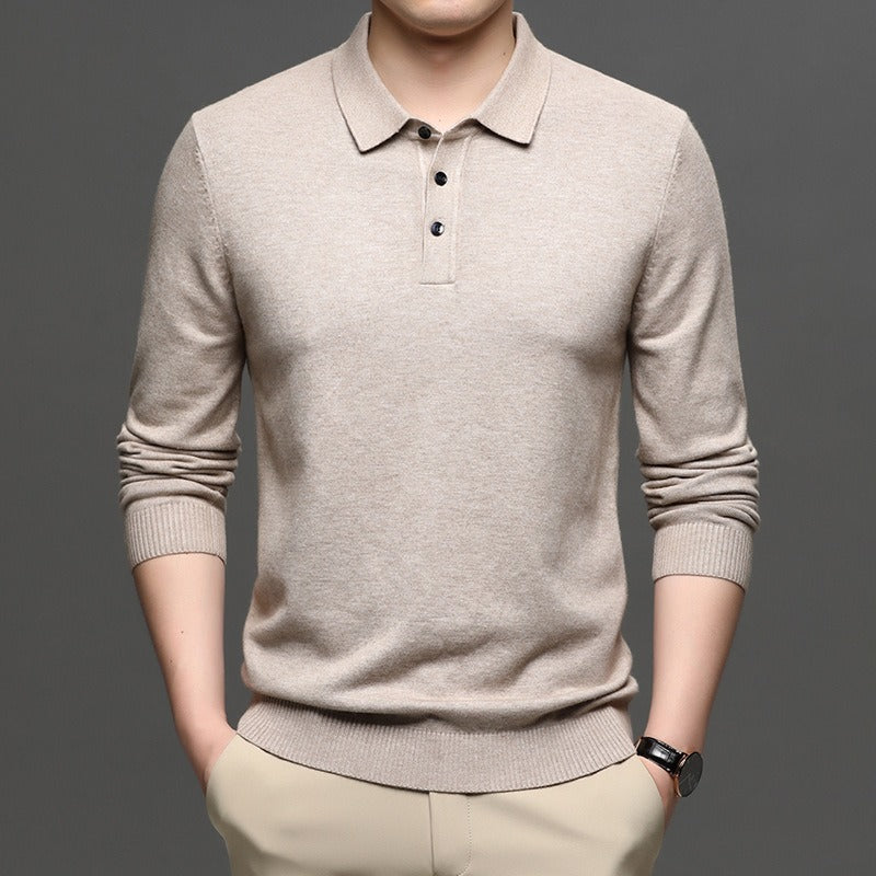 Men's Premium Lapel Knit Pullover — Sharp Style for High-Performance Men