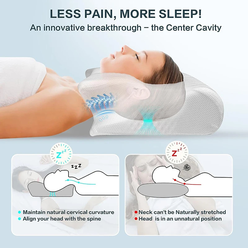 Memory Foam Travel Neck Pillow — Cervical Support for Flights, Trains & Long Drives