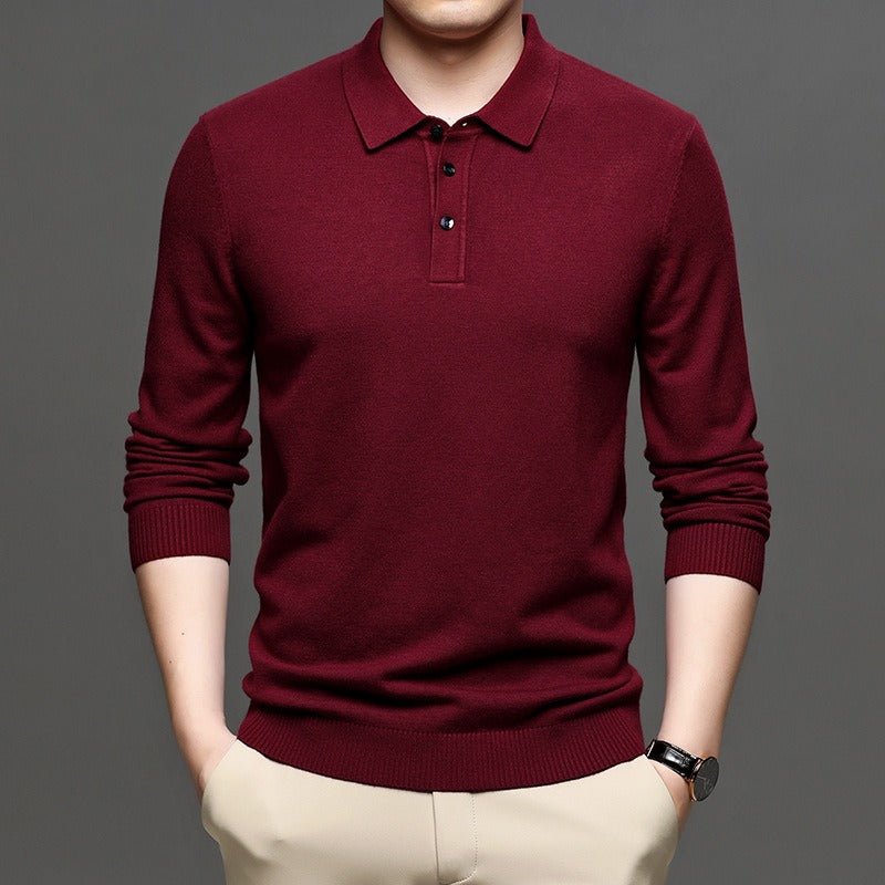 Men's Premium Lapel Knit Pullover — Sharp Style for High-Performance Men