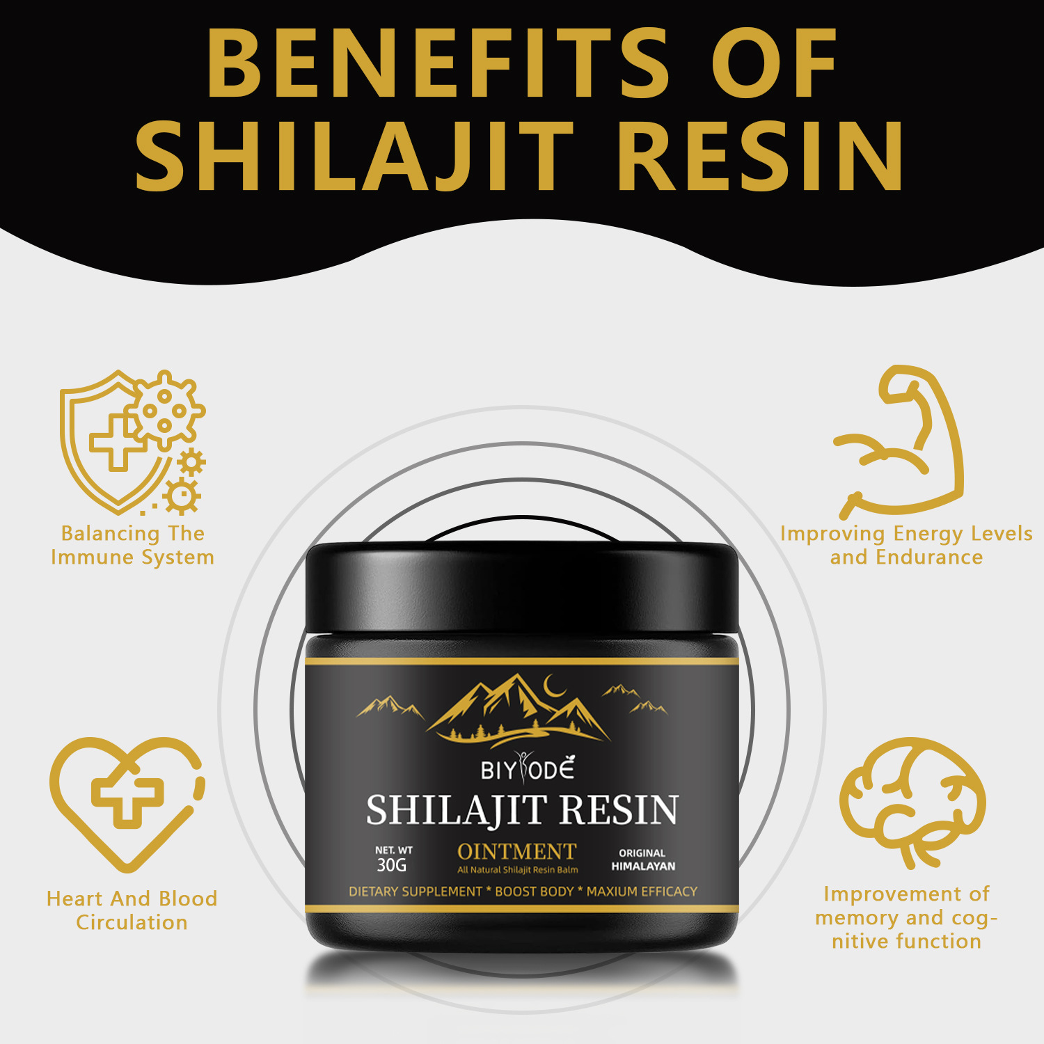 Pure Shilajit Resin 30g — Unprocessed Himalayan Performance Extract
