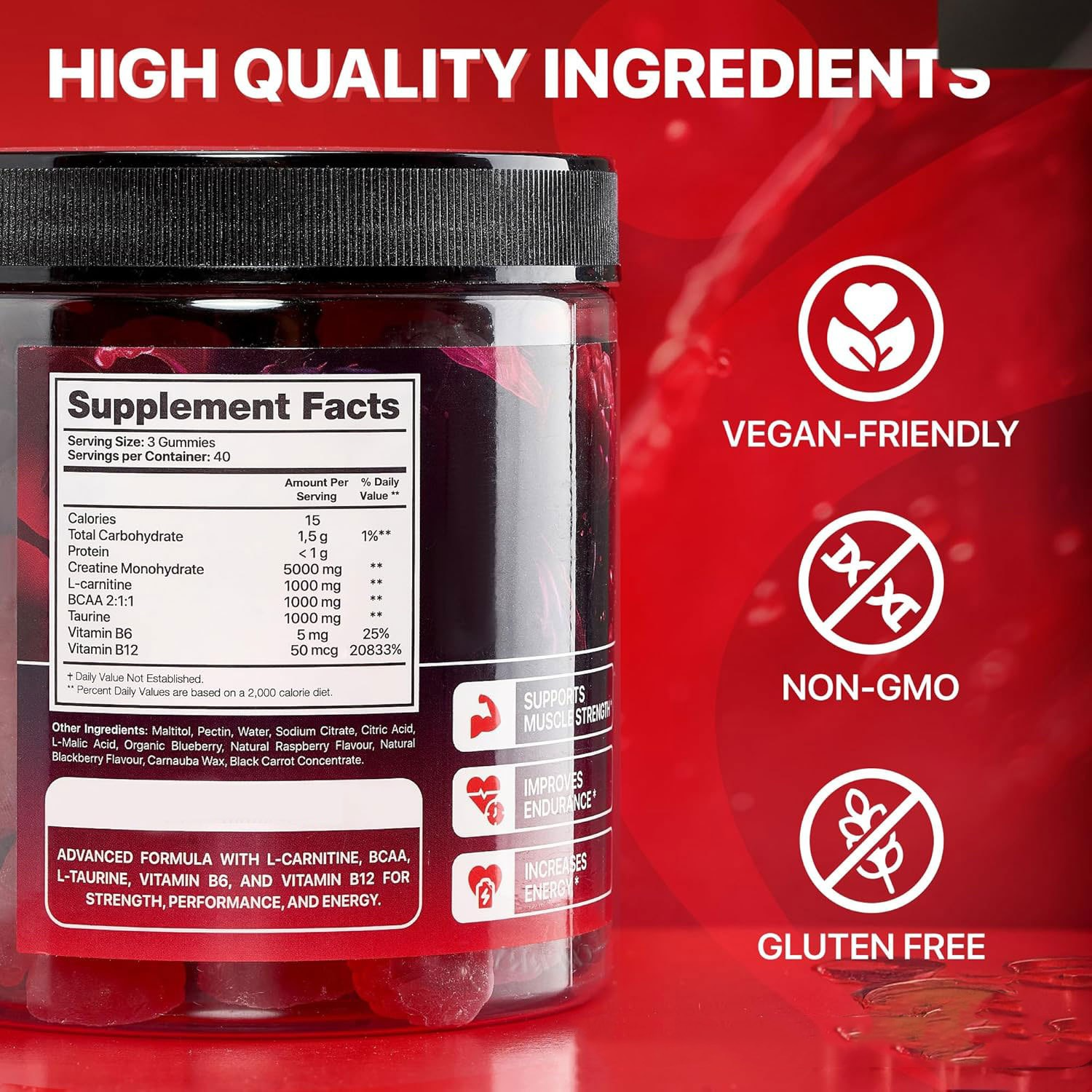 Muscle Boost Creatine Gummies — Train Harder, Recover Faster