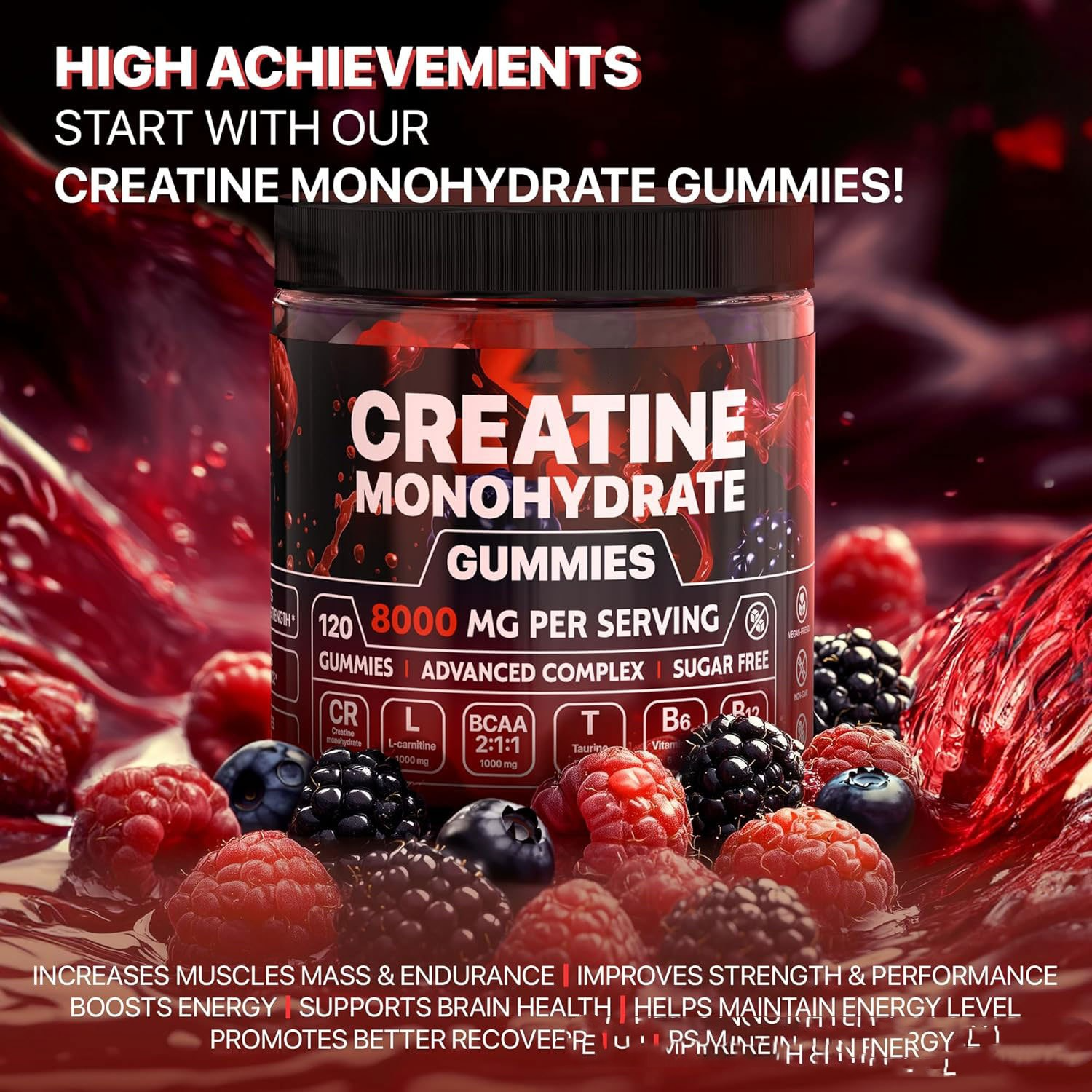 Muscle Boost Creatine Gummies — Train Harder, Recover Faster