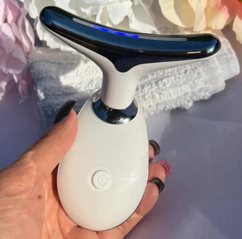 7-Color LED Microcurrent Facial Toning Device — Skin Firming & Jaw Definition