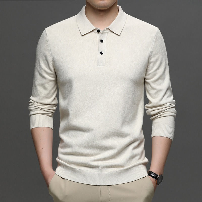 Men's Premium Lapel Knit Pullover — Sharp Style for High-Performance Men